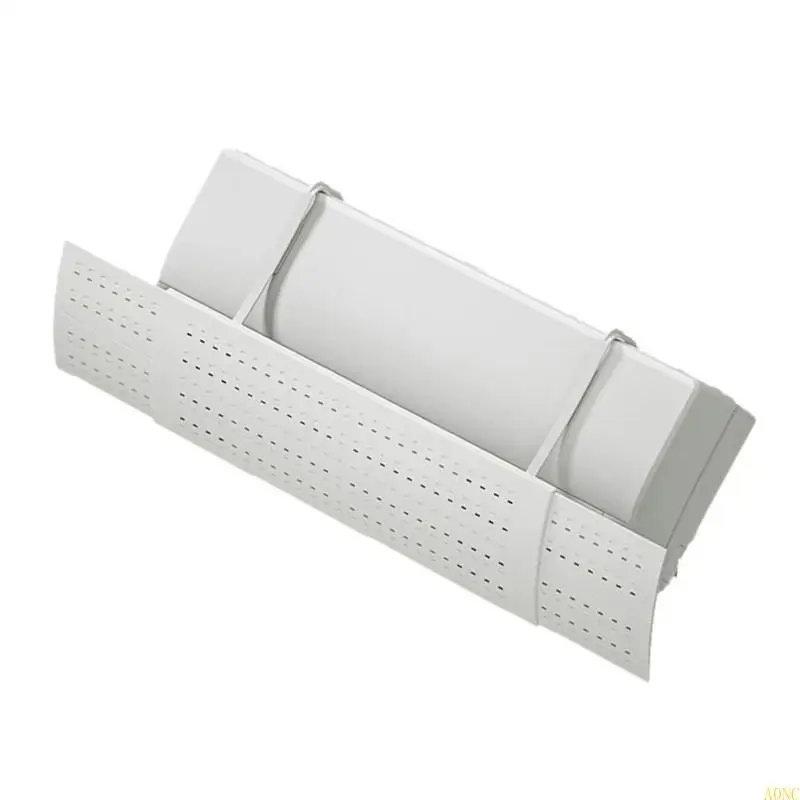 A0NC Adjustable 16.5x52cm Air Conditioning Deflector Plastic Baffle Anti Direct Blowing Plate Comfortable Air Supply Shield