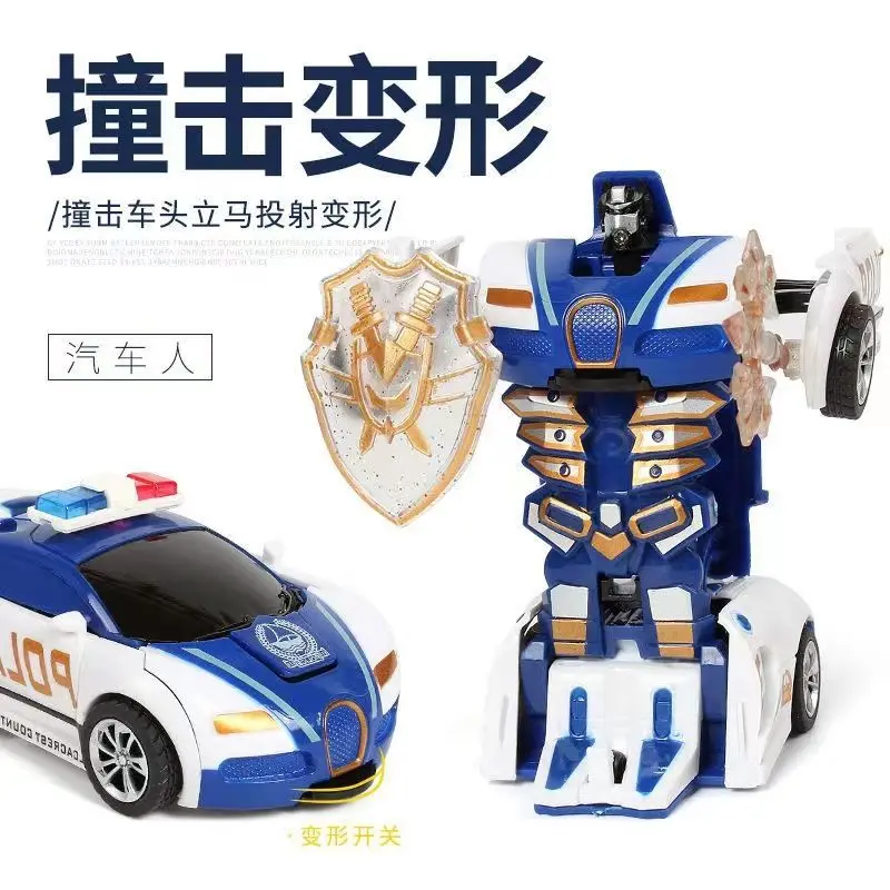 

Transformation Mini 2 In 1 Car Robot Toy Anime Action Collision Transforming Model Deformation Vehicles Toy Gift for Child New
