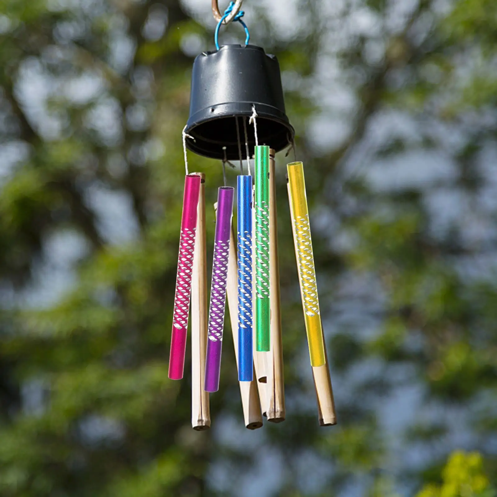 50 Pcs Wind Chimes DIY Tool Garden Tube Crafting Tubes Kids Playset Tools DIY Metal Pipe Bell Accessories Plaything Self Made 4