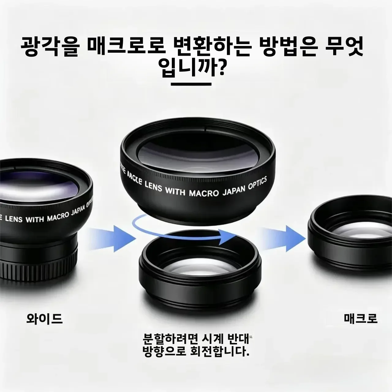 범용 0.45X 카메라, 캠코더 37mm 전면 조리개 49mm 나사식 인터페이스 45x 초광각 2-in-1 결합 렌즈 와이드
