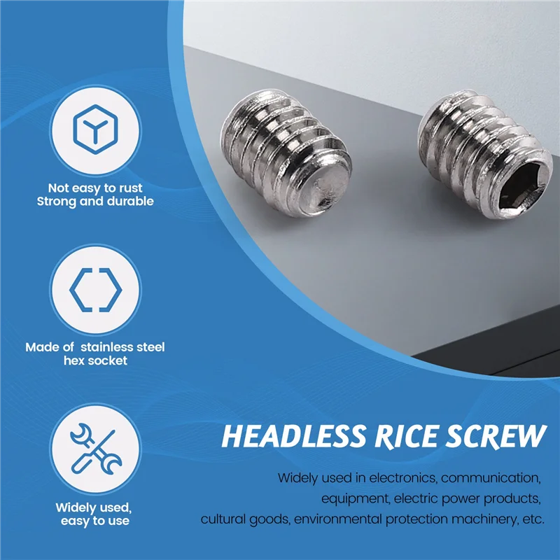 グラブスクリュー 六角ソケットセット フラットポイント M3x5 mm 50個 グラブスクリュー 六角ソケットセット フラットポイント M3x5 mm 50個