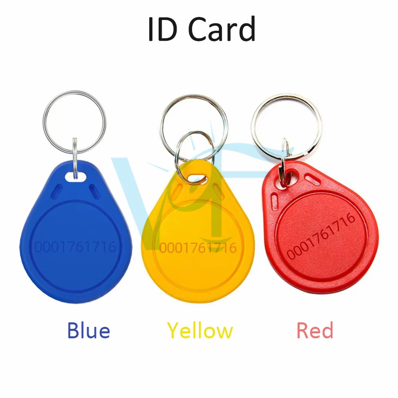 50PCS/Lot 125KHz ID Card Blue Keyfobs Tags For Building Intercom Access Control System Management Keychain Non-copy Non-write
