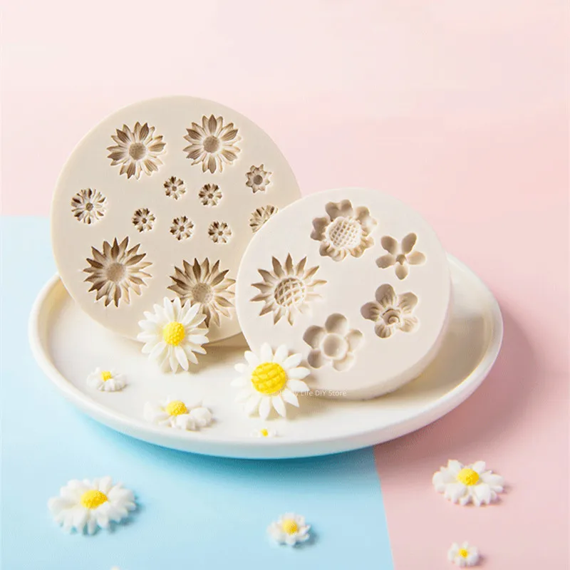 Silicone Mold Pottery Polymer Clay Flower Shell Decoration Modeling DIY Fondant Drip Glue Handicraft