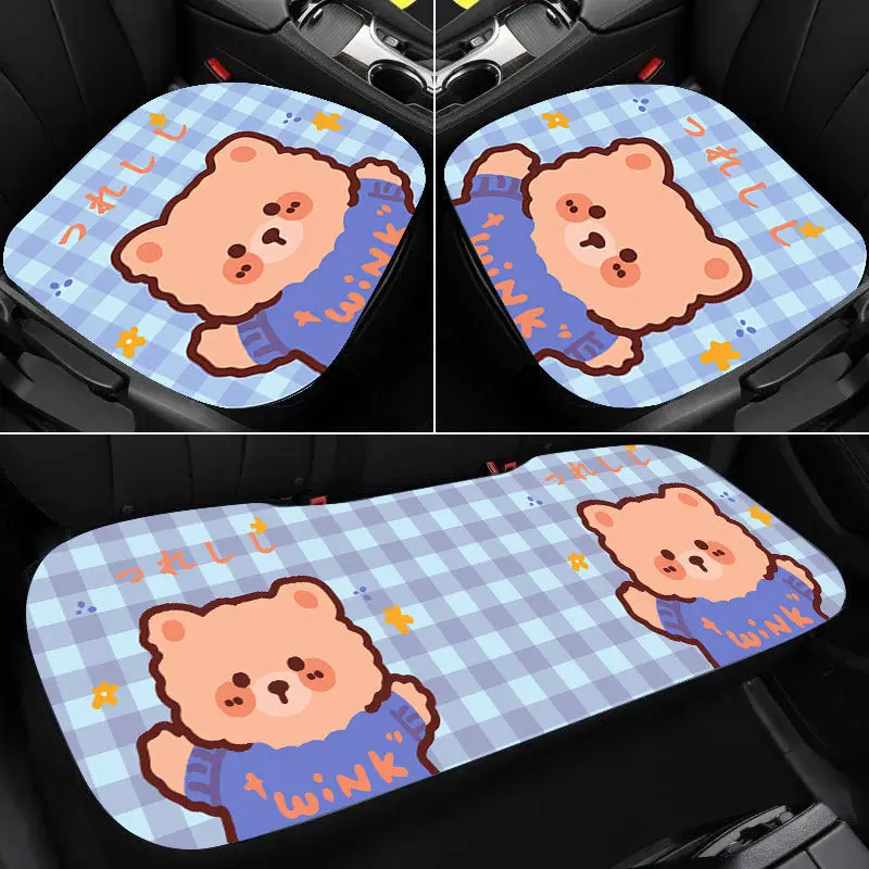 thumbnail image 1 of Cojín de asiento de coche de dibujos animados Cojín de asiento universal para las cuatro estaciones El coche debe tener un juego completo de cojines en la fila trasera De una sola pieza, 1 of 4