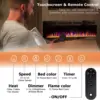 72 inch Ultra-Thin Electric Fireplace in-Wall Recessed and Wall Mounted Fireplace Heater,Timer,Low Noise, Remote Control(72’’) 5