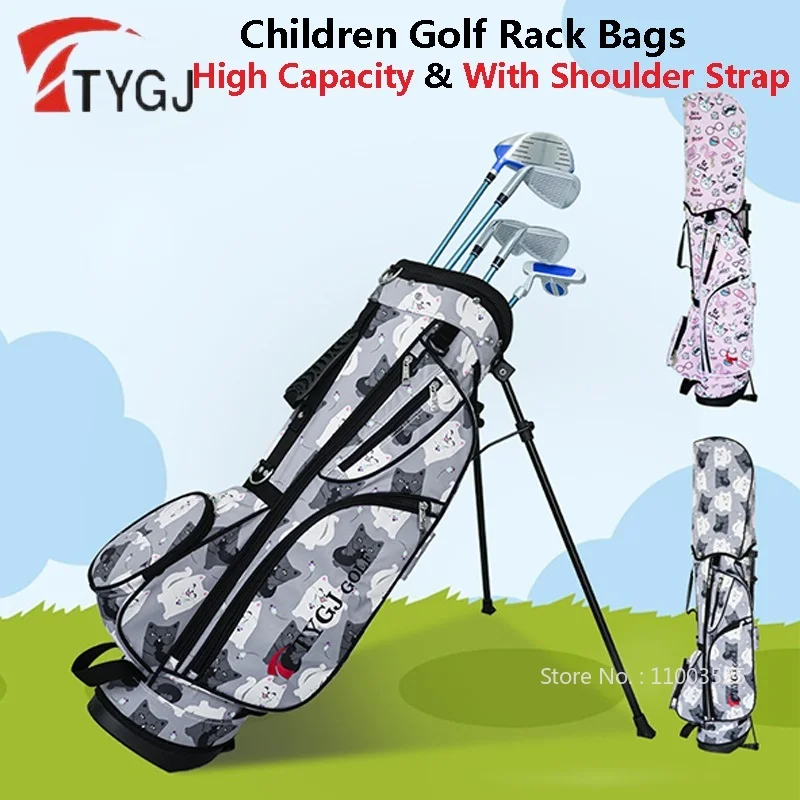 

Детские многофункциональные сумки для гольфа TTYGJ для мальчиков и девочек, вместительная сумка-кронштейн для гольфа с плечевым ремнем и подставкой