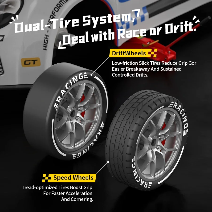 Rc Sports Car High Speed 1/16 4Wd Racing Remote Control Drift Car Professional Sportscar Acceleration Children's Electric Toy