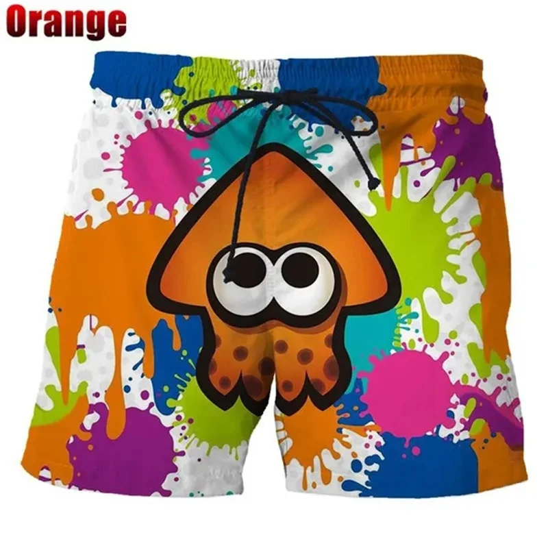

Summer Fashion Funny Graphic Shorts For Men Harajuku 3D Anime Printing Squid Casual Personality Comfortable Unisex Short Pants