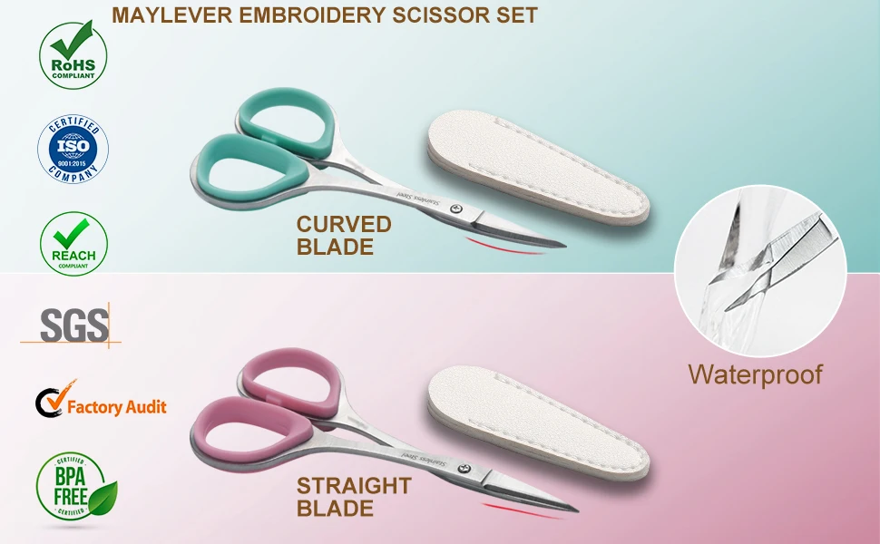Description Picture 2 of itemStainless Steel Thread Yarn Fabric Scissors with Safe Cover for Embroidery, Quilting, Sewing, Knitting, Crafting Cross Stitch
