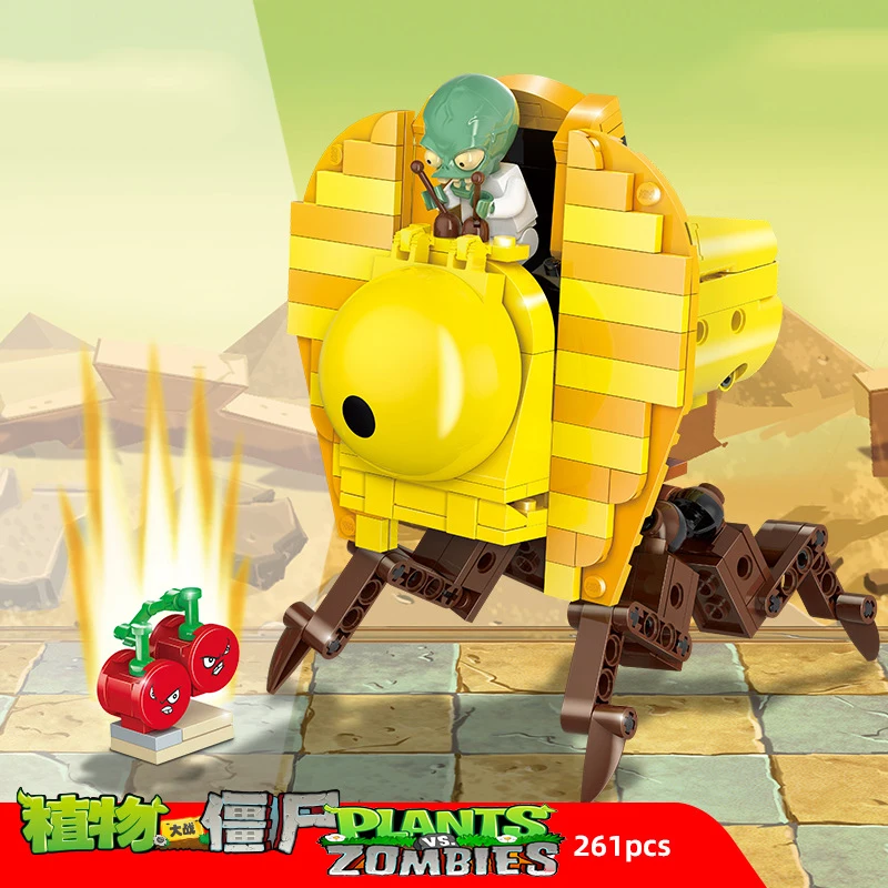 thumbnail image 1 of Bloques de construcción originales de Plants vs Zombies 2, lanzaguisantes, robot gigante, jefe de deformación, juguetes educativos ensamblados para niños, regalos, 1 of 5