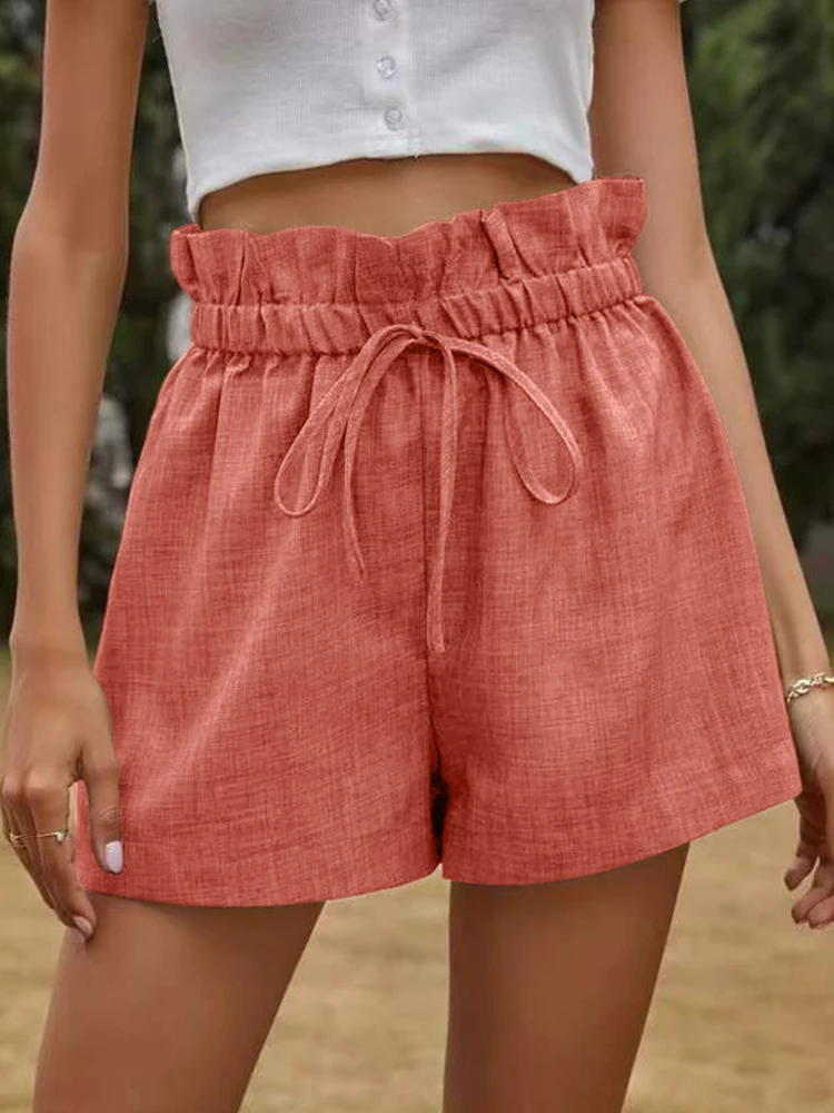 Wish Casual Comfortable Shorts for Women 2024 Summer New European High Waist Lace Loose Wide Leg Pants for Women
