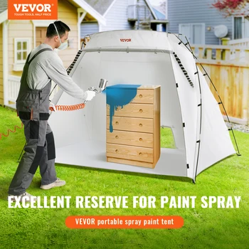 VEVOR Portable Paint Booth Shelter 7.5x5.2x5.2/10x7x6ft Foldable Spray Painting Tent for Furniture Craft Project DIY Hobby Tool 2