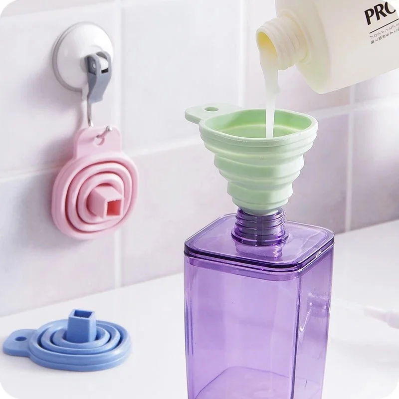 Silicone Funnel Portable Folding Collapsible Used To Transfer Liquid Powder Household Cooking Accessories