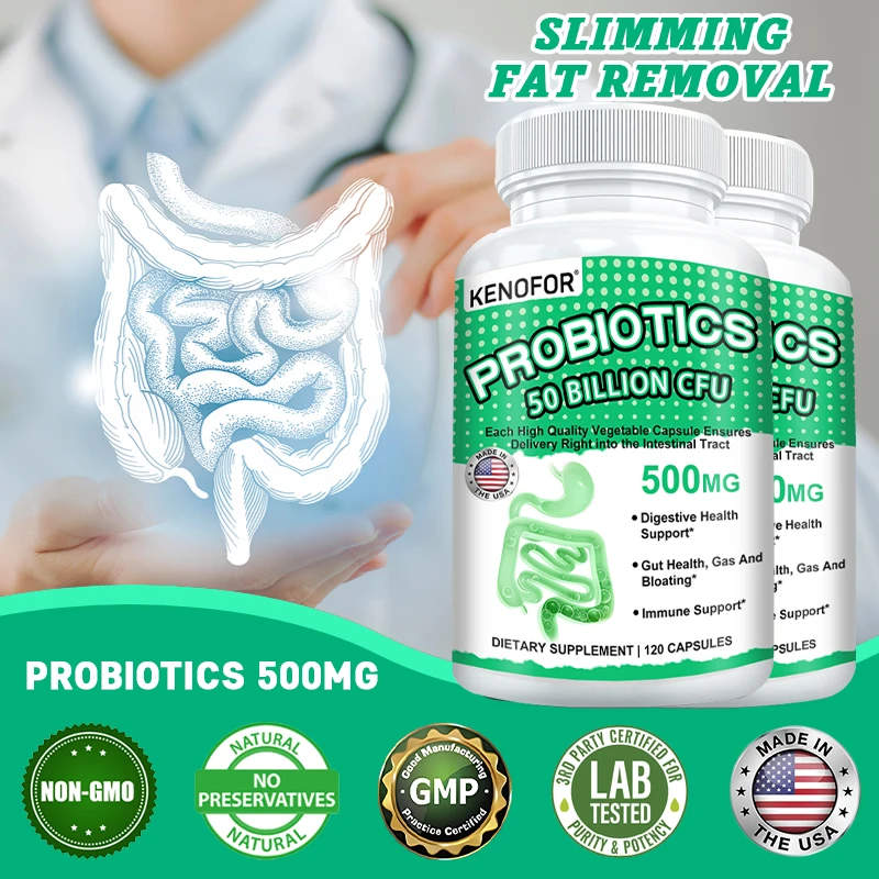 

KENOFOR Probiotic 50 Billion for Women and Men with Lactobacillus Acidophilus for Digestive, Colon and Immune Support Dairy Free