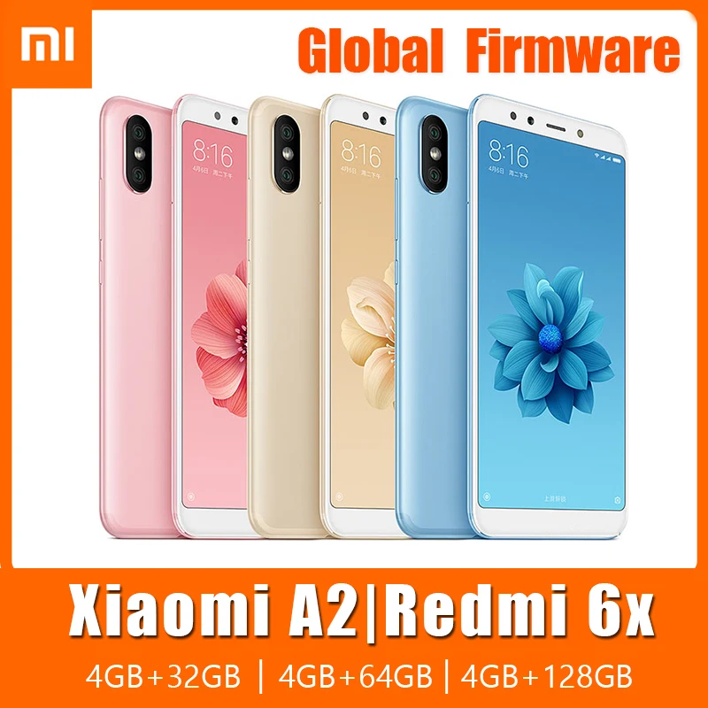 Смартфон Xiaomi Mi A2/Redmi 6x 6 + 128 ГБ Android 8 1 Snapdragon 660 1080x2160 пикселей 18 Вт быстрая зарядка |