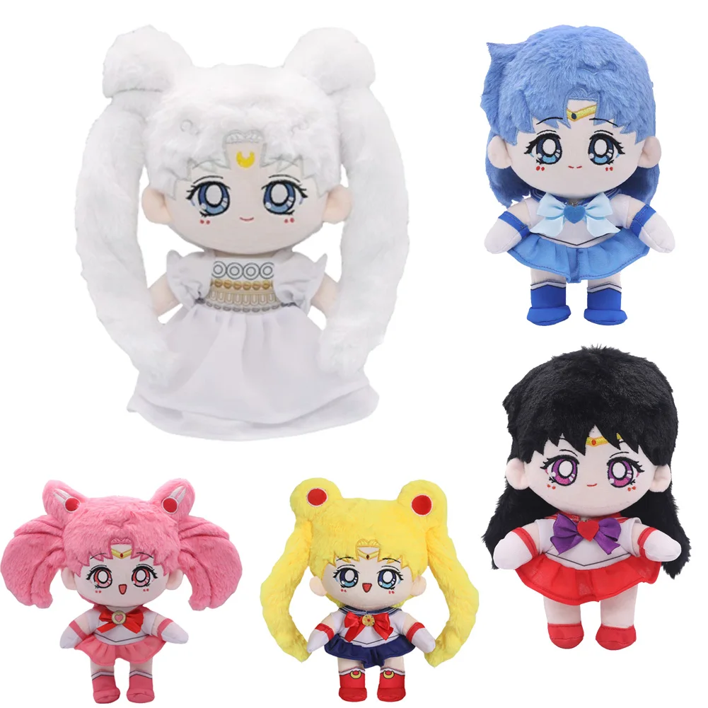 

Anime Sailor Cosplay Moon Plush Usagi Tsukino Kino Makoto Hino Rei Cosplay Dress Up Clothes Plushie Lovely Xmas Gift Mascot Kids