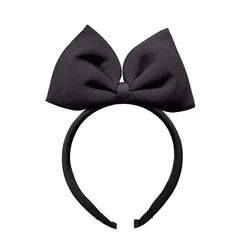 Festive Red Hair Bow Headband for Girls - Fabric Hair Accessory for Parties and Celebrations (Black)