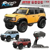 1:10 R1001 Full Scale Huangbo Remote Control Model Car Four-Wheel Drive Simulation Climbing Toy Car High And Low Speed Shifting 1