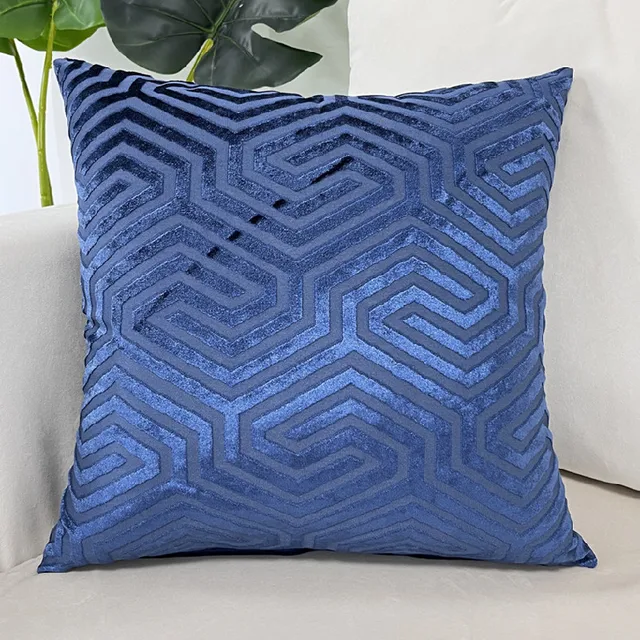 Tavaszi Színek Jacquard Geometriai Párna Borítója Kanapé Dekoratív Vágó Bársonyos Dobás Párnahuzat A Gyárból - Image 5