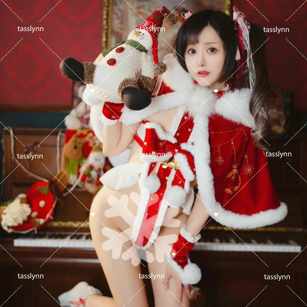 

Bling Lovely Red Maid Lolita Dress Kawaii Halloween Outfits Maid Kawaii Christmas Dress Santa Claus Cosplay Costume Women