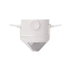 Compact Foldable Reusable Coffee Dripper with Dual Mesh (White)