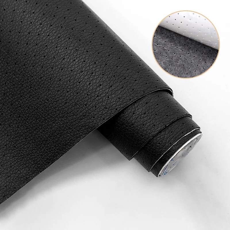 Car Seat Leather Repair Patch Breathable Perforated 50X60cm Upholstery PU Leather Car Bags DIY