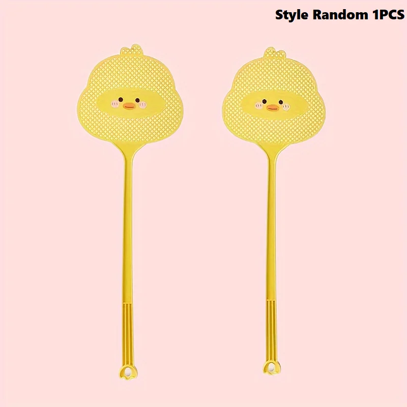 1pc Cute Cartoon Fly Swatter-Extended Handle & Durable Thickened Design-Kills Mosquitoes Easily fly swatter