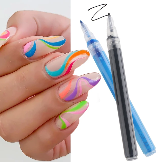 Arte Clavo-Juego de pinceles para decoración de uñas, Pinceles para  manicura con forma de media luna, pincel para manicura francesa, pluma de  dibujo de pétalos de sonrisa, 8 unidades - AliExpress