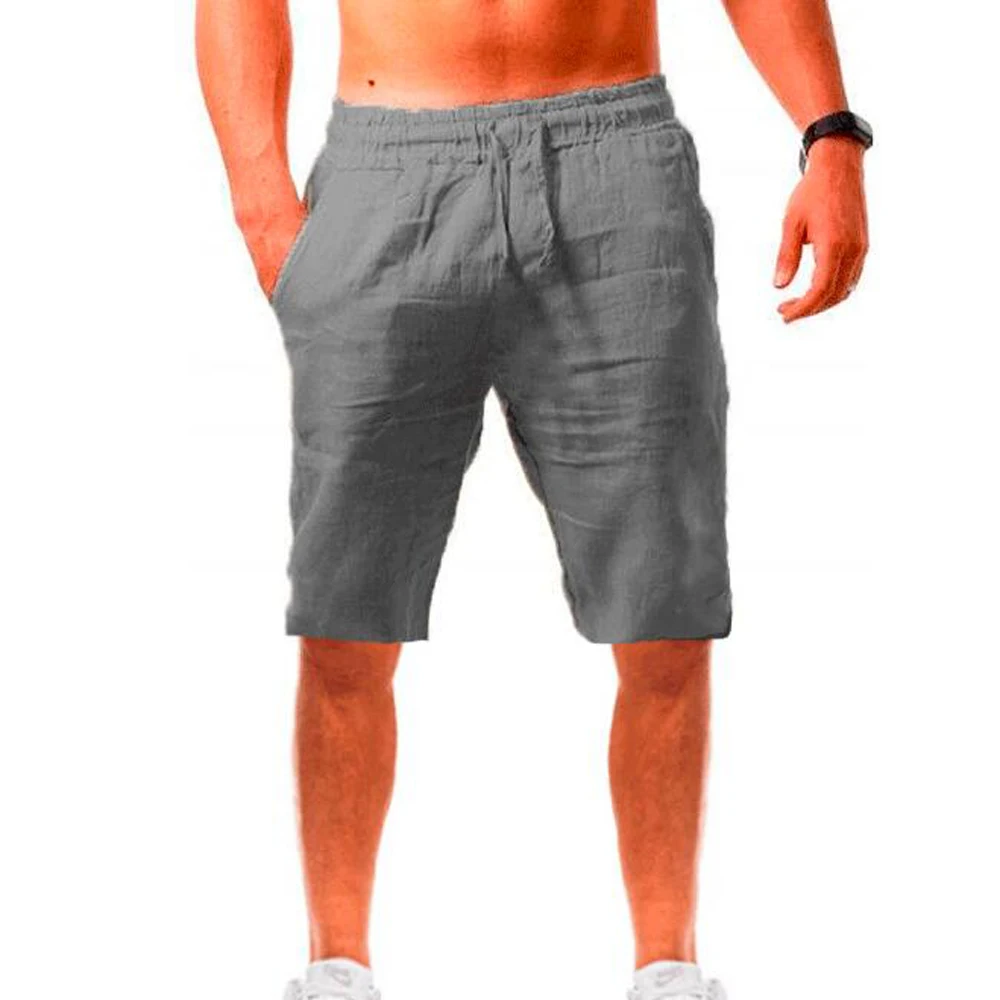 Mens Cotton Linen Summer Casual Wide Leg Pants