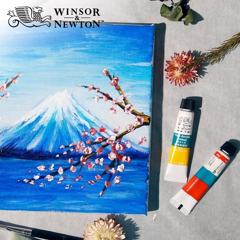 Winsor & Newton Acrylfarben-Set, wasserfest, Sonnenschutz, kein Ausbleichen, DIY, handgemalte Wandmalerei, Textilmalerei, Graffiti – Detail 1