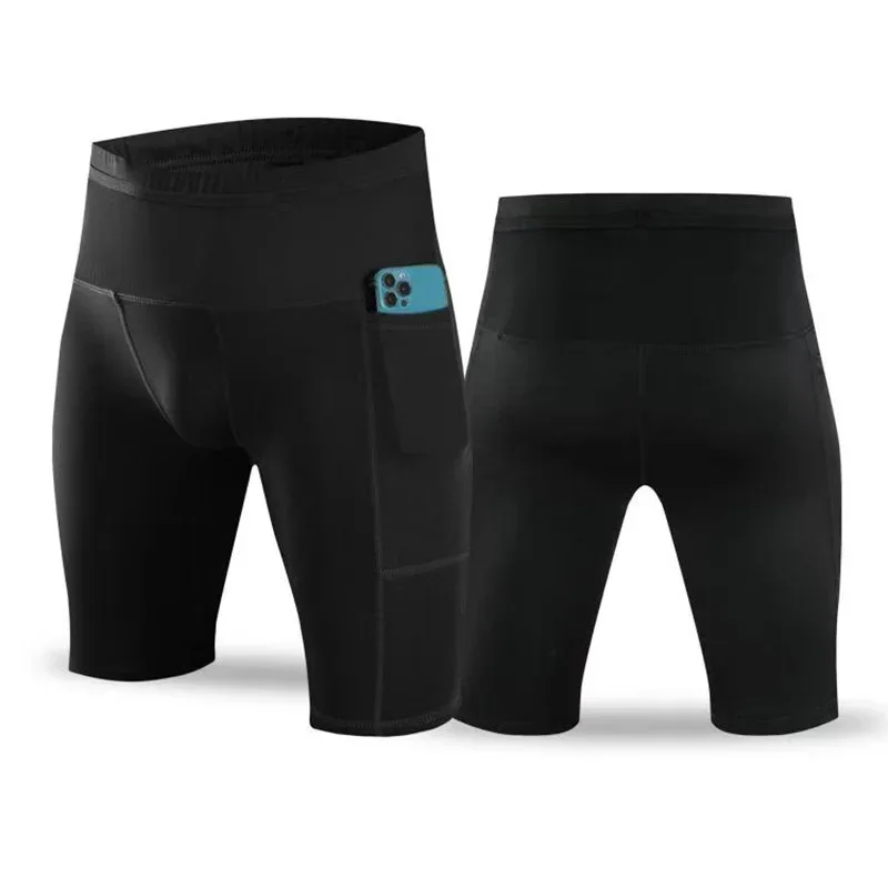 Men's Quick Dry Compression Sports Shorts Tight Fit Running Fitness Training Pants Elastic Comfortable Breathable Summer Spring