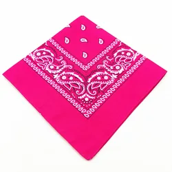 Vibrant Fashion Bandana for Men & Women - Hip Hop, Cycling, and Festive Accessory (Rose Red)