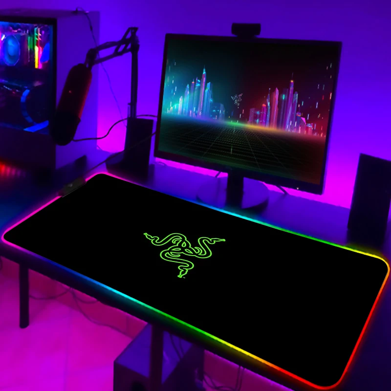 RAZER RGB Gaming Mouse Pad, tapete de teclado, tapete do computador