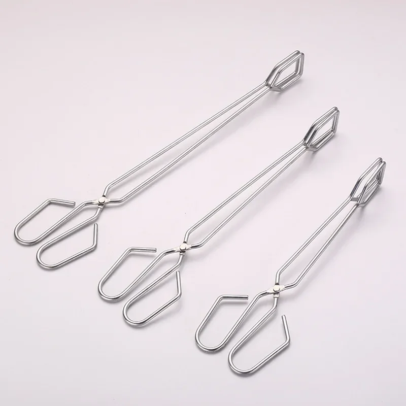 New Convenient BBQ Tools Stainless Steel Scissors Type Grilled Food Clip Barbecue Accessories Portable Tongs Outdoor Gadget