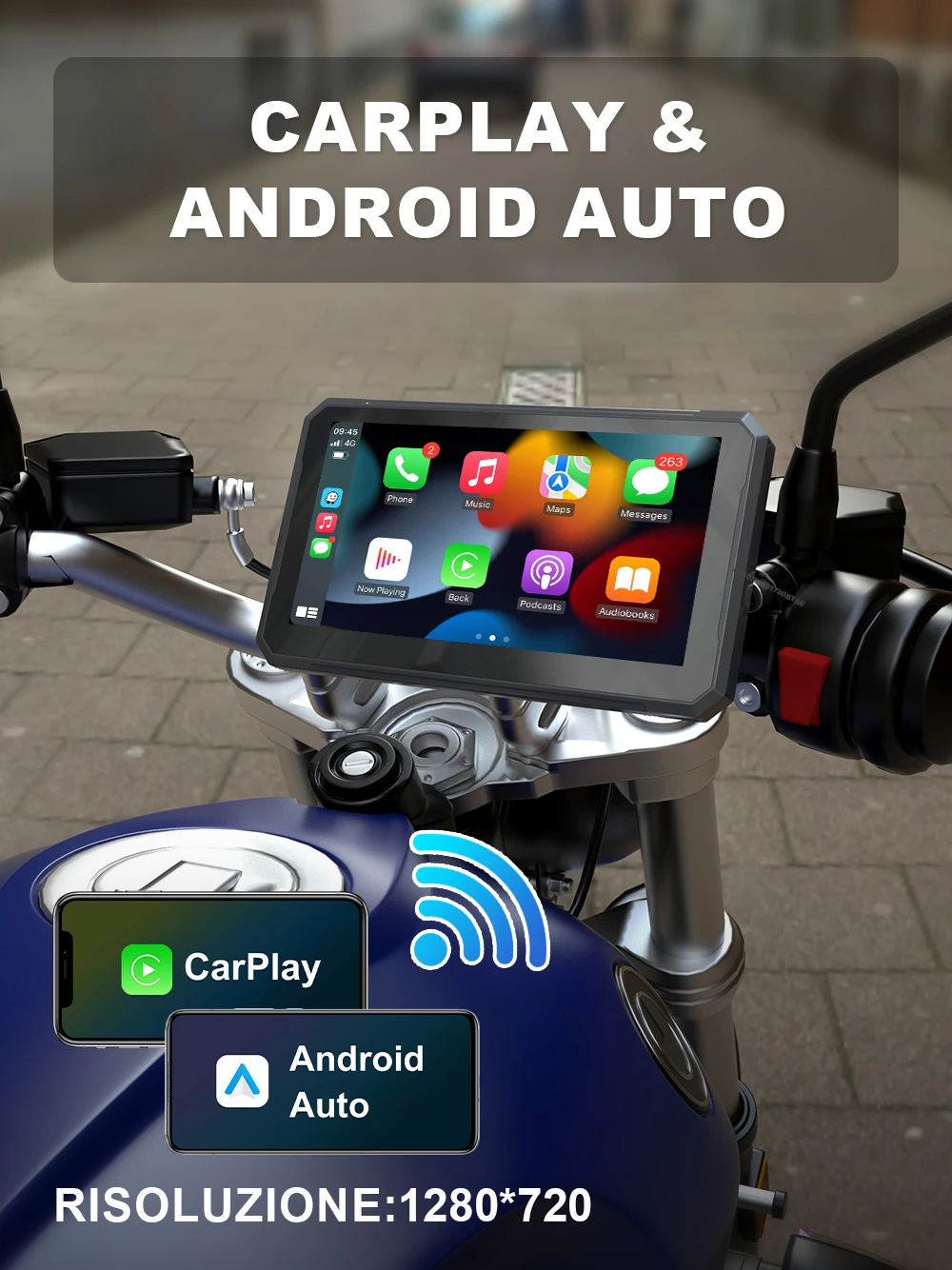 Рисунок 6 - 7-дюймовый беспроводной мотоцикл Apple Carplay