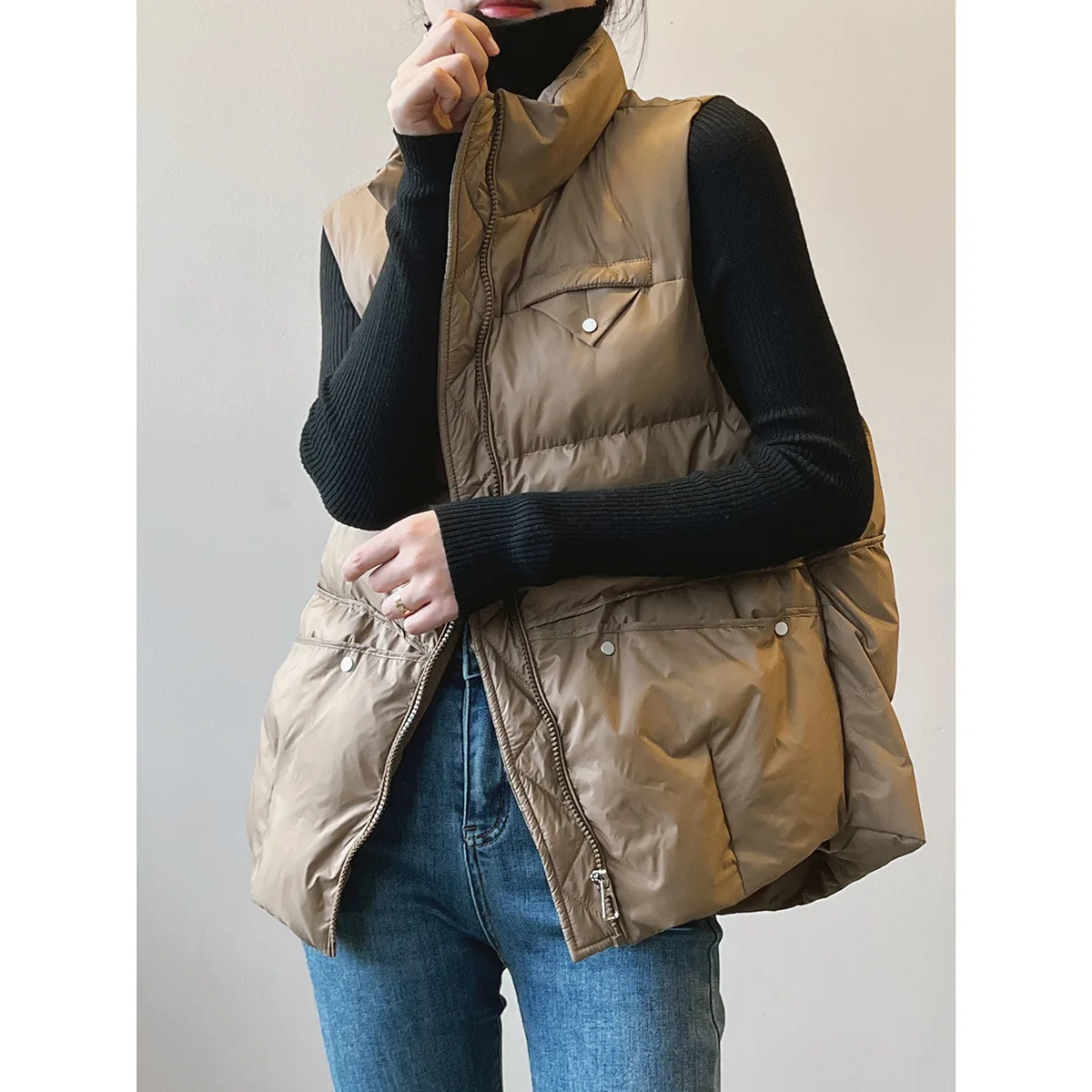 

Sleeveless Cotton Vest Women 2022 Winter Loose Shoulders Outside The Undershirt Cotton Jacket Jacket