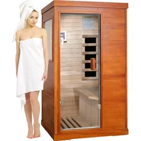Far Infrared Sauna Home Saunas Spa Room, Wooden Indoor Dry Sauna,Ideal for 1 Person Home Sauna with Bluetooth Speaker 1