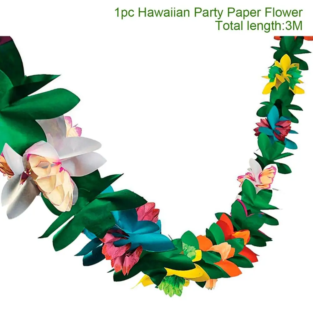 Tropical Hawaiian Party Decoration Hawaii Party Supplies Flamingo Decor Luau Wedding Birthday Party Accessories Aloha photo booth props printable Events & Parties