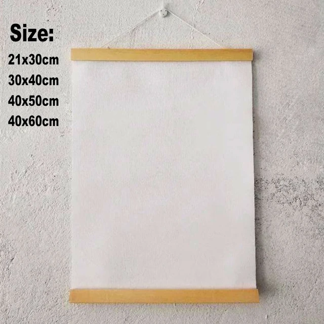 Lienzo blanco de 40x50cm, lona estirada con marco de madera - AliExpress