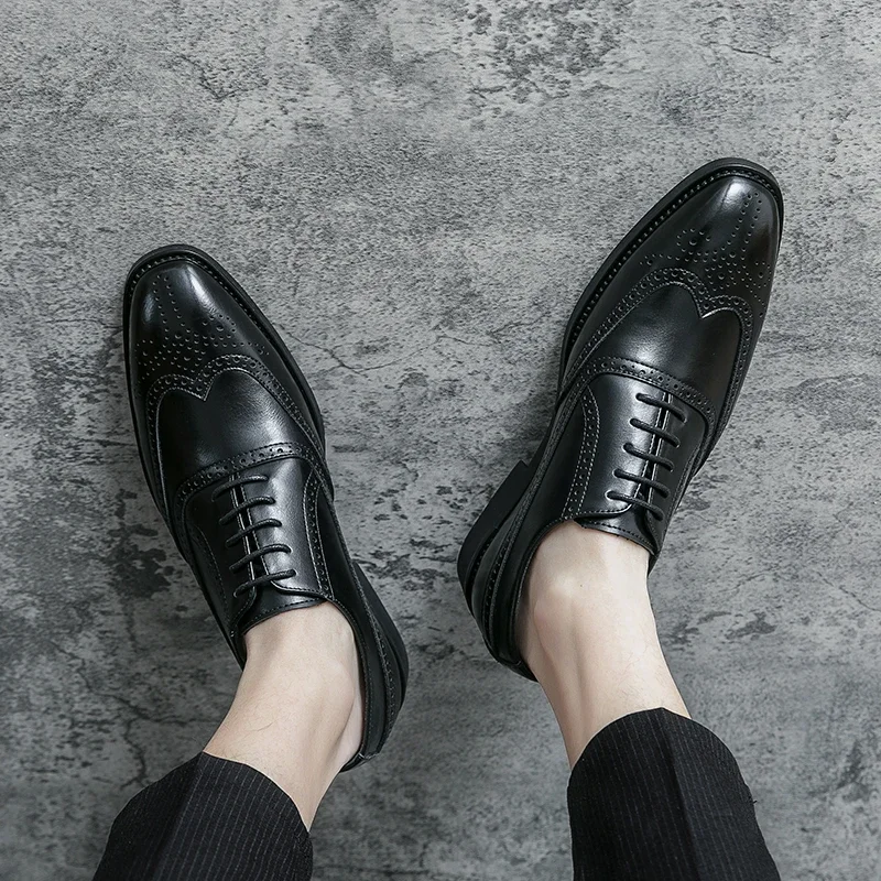 Eaphi SQUARE TOE SHOES ブラック 36 靴 Mens Lace Up Black Oxford Dress Shoes in 4E, and EEEEEE - 6E