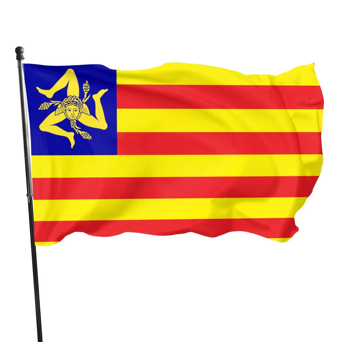 AZ FLAG Kingdom Of The Two Sicilies 1816 Desk Flag - 4x6 Inch Mini Table Flag With Black Plastic Stand