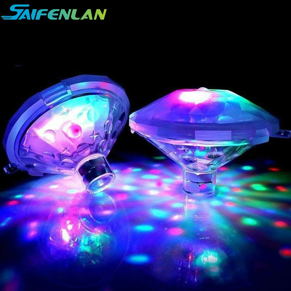 

Underwater Bath Light Floating Lamp LED Diamond Disco Flashing Bathroom Pond Swimming Pool Bathtub Party Night Light Baby Toy