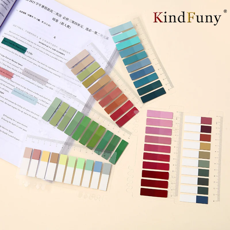 200Pc Sticky Notes Transparent Index Tabs Self Adhesive Page Markers Waterproof Posted ItClassify Files Flags Stationery 2