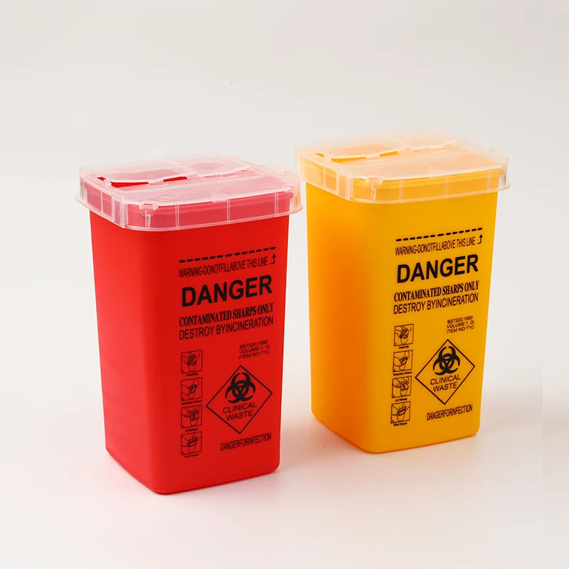 1 L Sharps Container Tattoo Needles Piercing Needles Disposal Collect Box Tattoo Waste Box Storage Box Tattoo Supplies