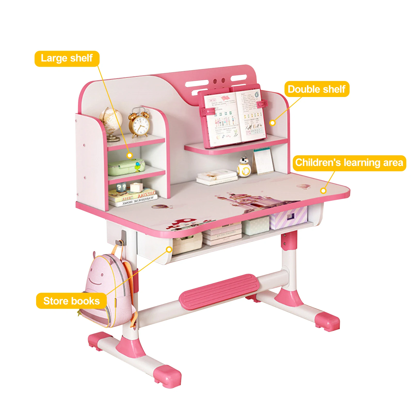 Children's study desk, adjustable desk, primary and secondary school students' writing chair, household writing desk