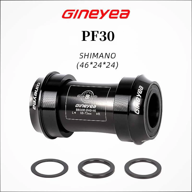 Фото GINEYEA PF30 BB30 нажимный Нижний Кронштейн 7075AL CNC ось велосипеда GXP внутренний 24 мм/22 мм BB Части №4