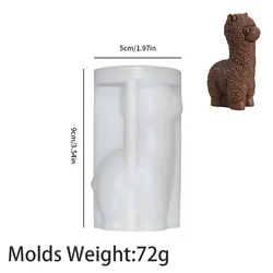 Charming Alpaca Silicone Mold for 3D Crafting and Home Decor (Alpaca)