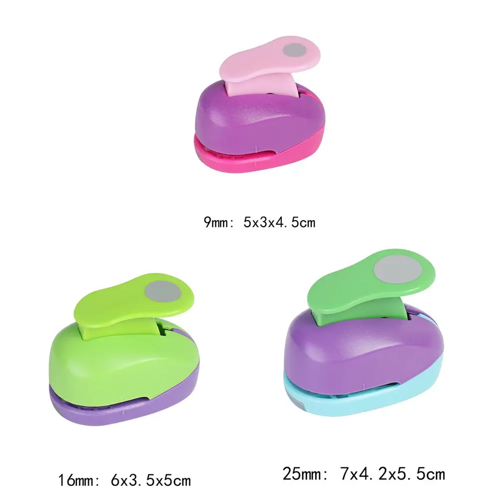 9mm 16mm 25mm Color Random Gifts DIY Convenient Scrapbooking Embossing Round Hole Punch Paper Shaper Cutter Cards Making paper cutter circle hole punch hole punching tools paper craft punch paper punch embossing maker