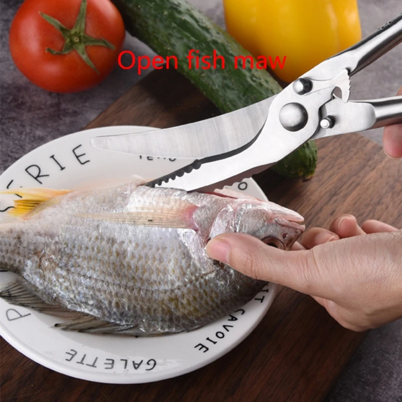 Kitchen Scissors Stainless Steel Knives Durable for Sharp Shear Cut Chicken Poul