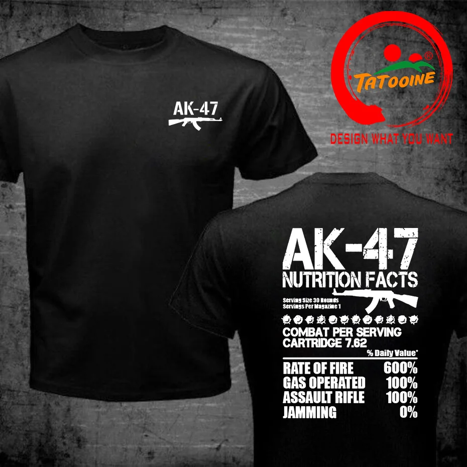 

Винтажная классическая мужская футболка AK 47, мужская повседневная модная футболка в стиле милитари с принтом фаната, воздухопроницаемые футболки с круглым вырезом и коротким рукавом AK47